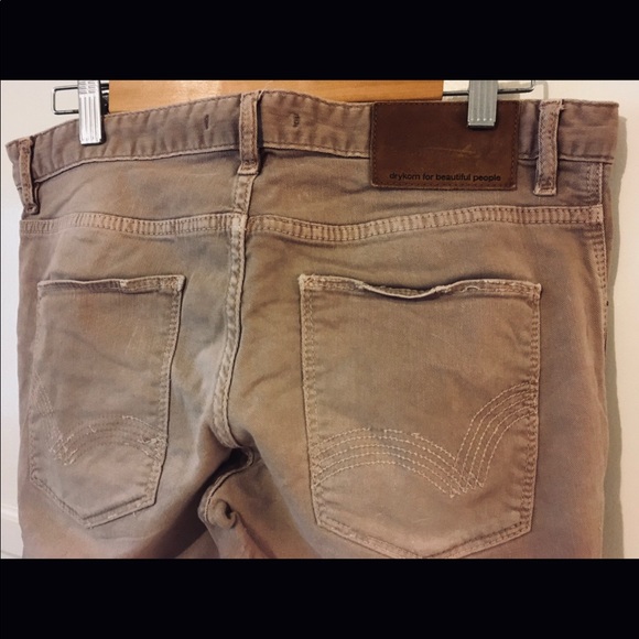 DRYKORN Tan Distressed Fade Cotton (32) - Picture 4 of 5